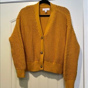 POPSUGAR Mustard Knit Cardigan
